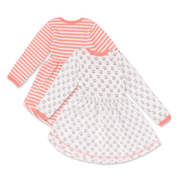 2PK Cotton Frock (FG-6004) - Comfortable & Stylish Dress Set