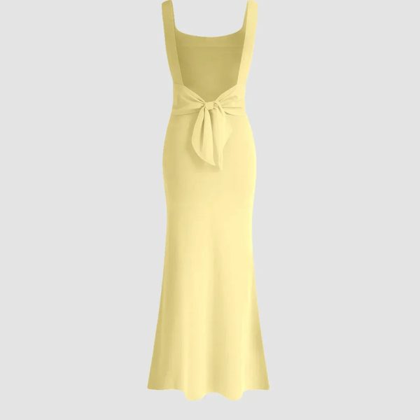 Vanilla Square Neck Bodycon Midi Dress